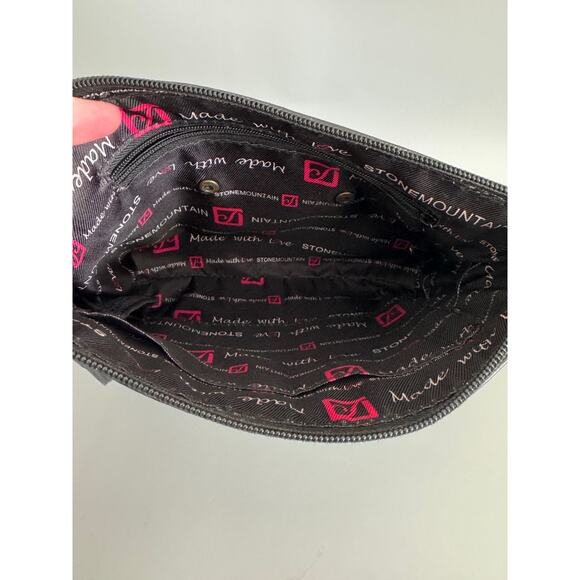 Stone Mountain Convertible Cross Body Hand Bag Black 6x9 inches - Picture 9 of 11